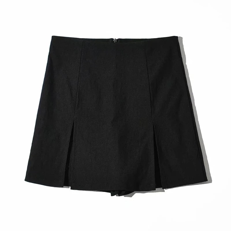 Seductive slit shorts - Women's office suit skirt