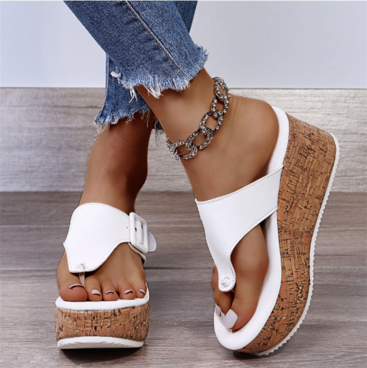 Nicole sandals - Fashionable women's sandals with thick sole and wedge heel