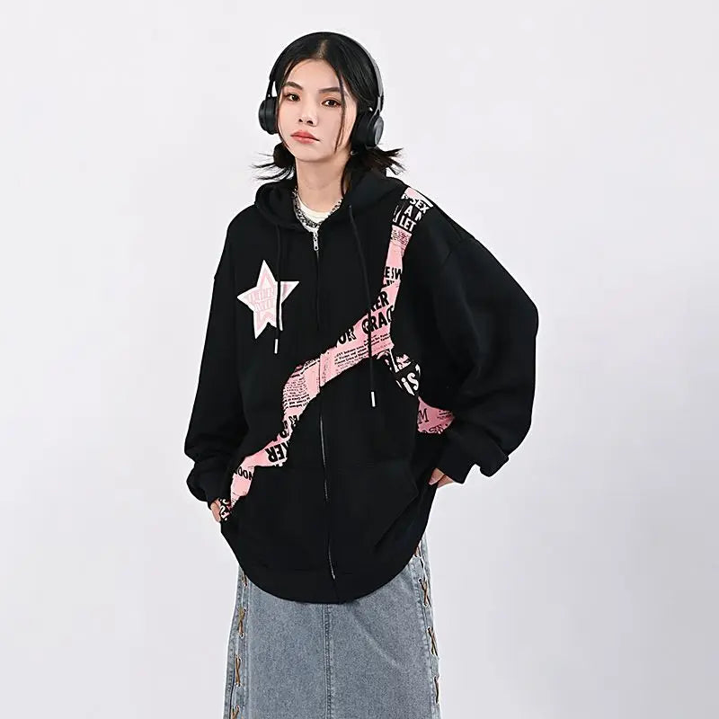 Oversized hoodie with graphic print