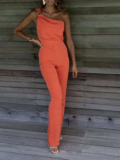 Backless sleeveless jumpsuit