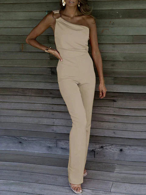 Backless sleeveless jumpsuit