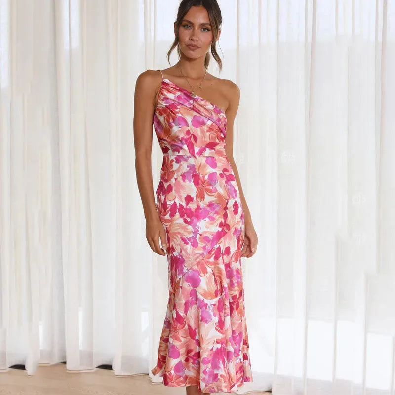 Dervla - One-shoulder floral dress