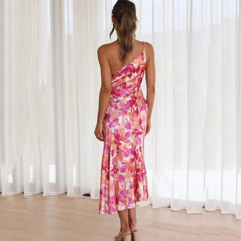 Dervla - One-shoulder floral dress