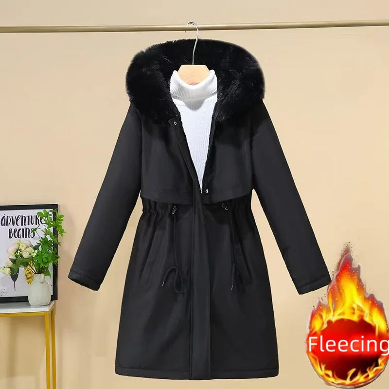 Women's Hooded Fleece Padded Jacket - Various Colors