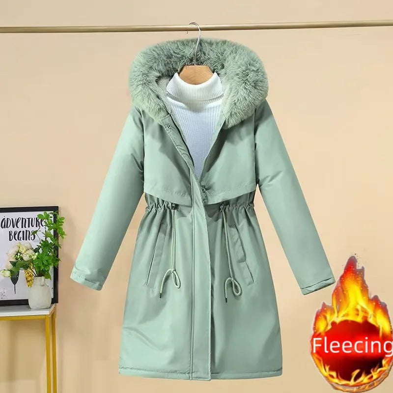 Women's Hooded Fleece Padded Jacket - Various Colors