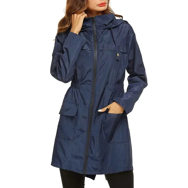 Women's Hooded Lightweight Waterproof Rain Jacket