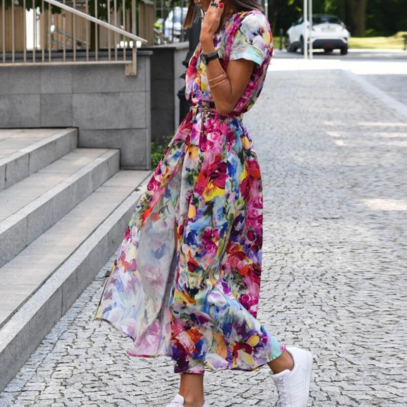 Anna dress with floral print spring/summer