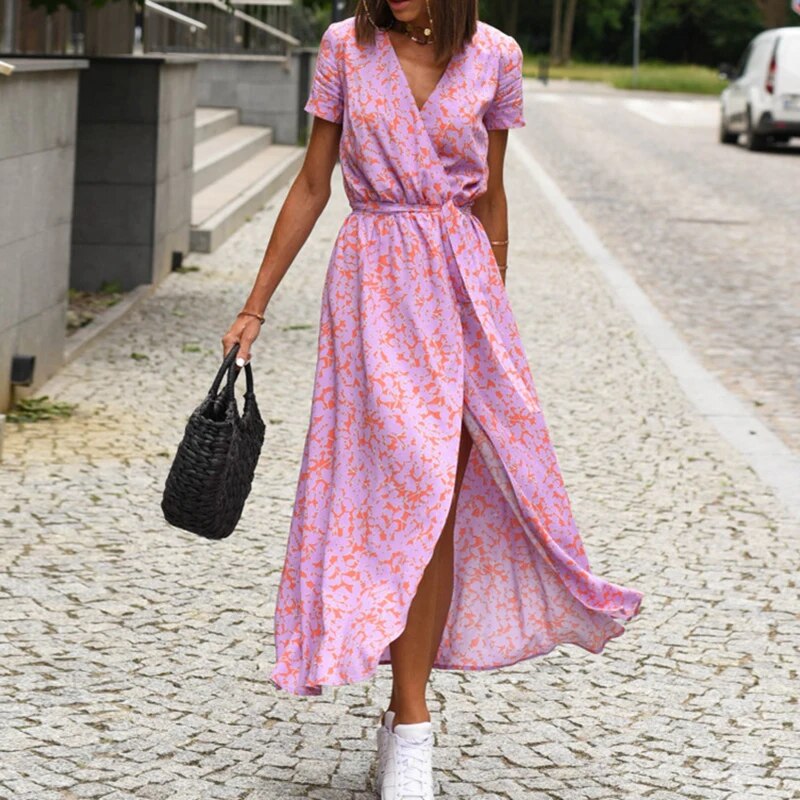 Anna dress with floral print spring/summer