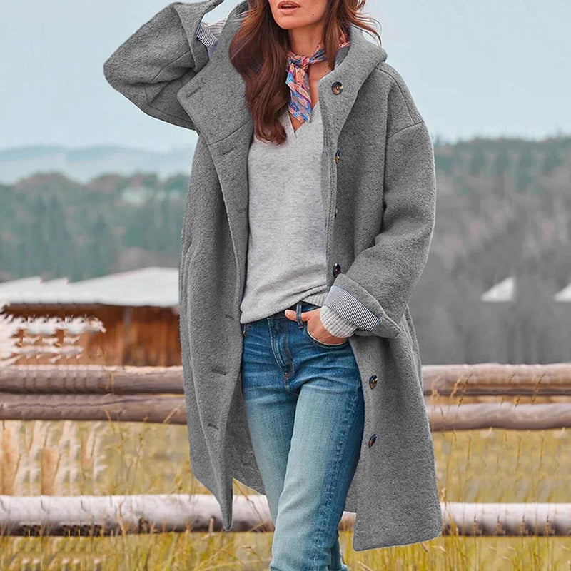 Elegant thick winter jacket for women