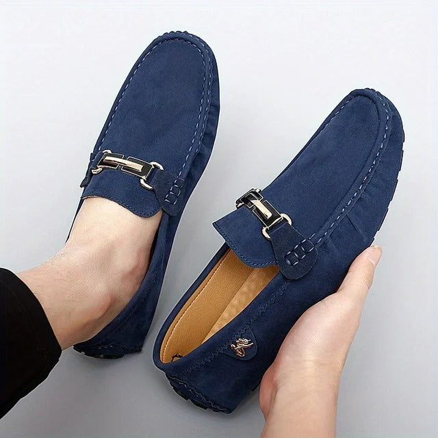 Toby - Elegant leather loafer moccasins