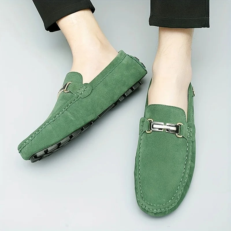 Toby - Elegant leather loafer moccasins