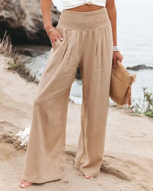 Women's cotton linen trousers - A stylish statement for spring and summer