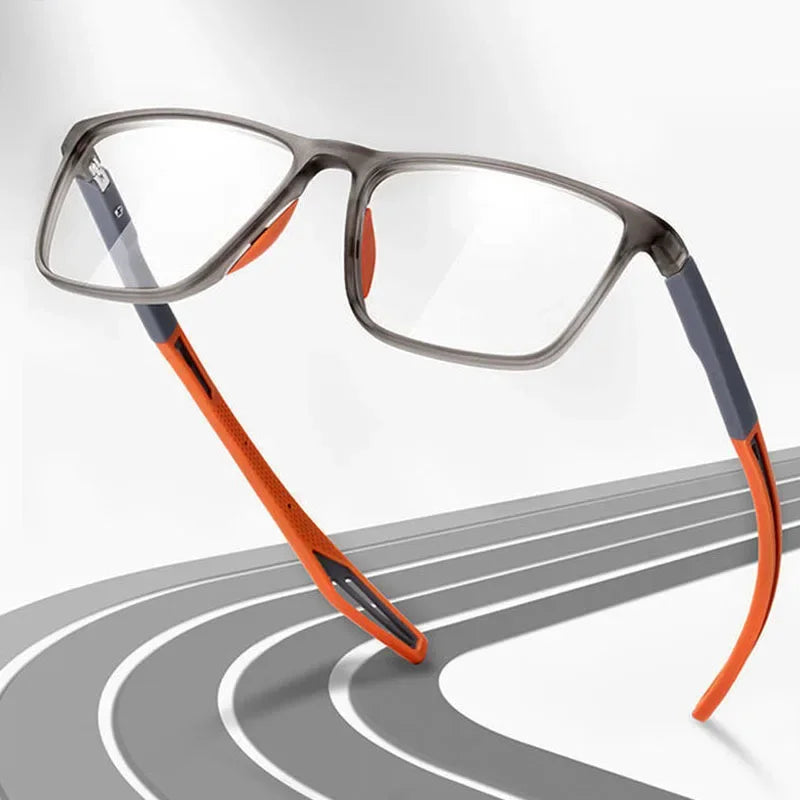 Verona - Contemporary rectangular glasses with coloured temples