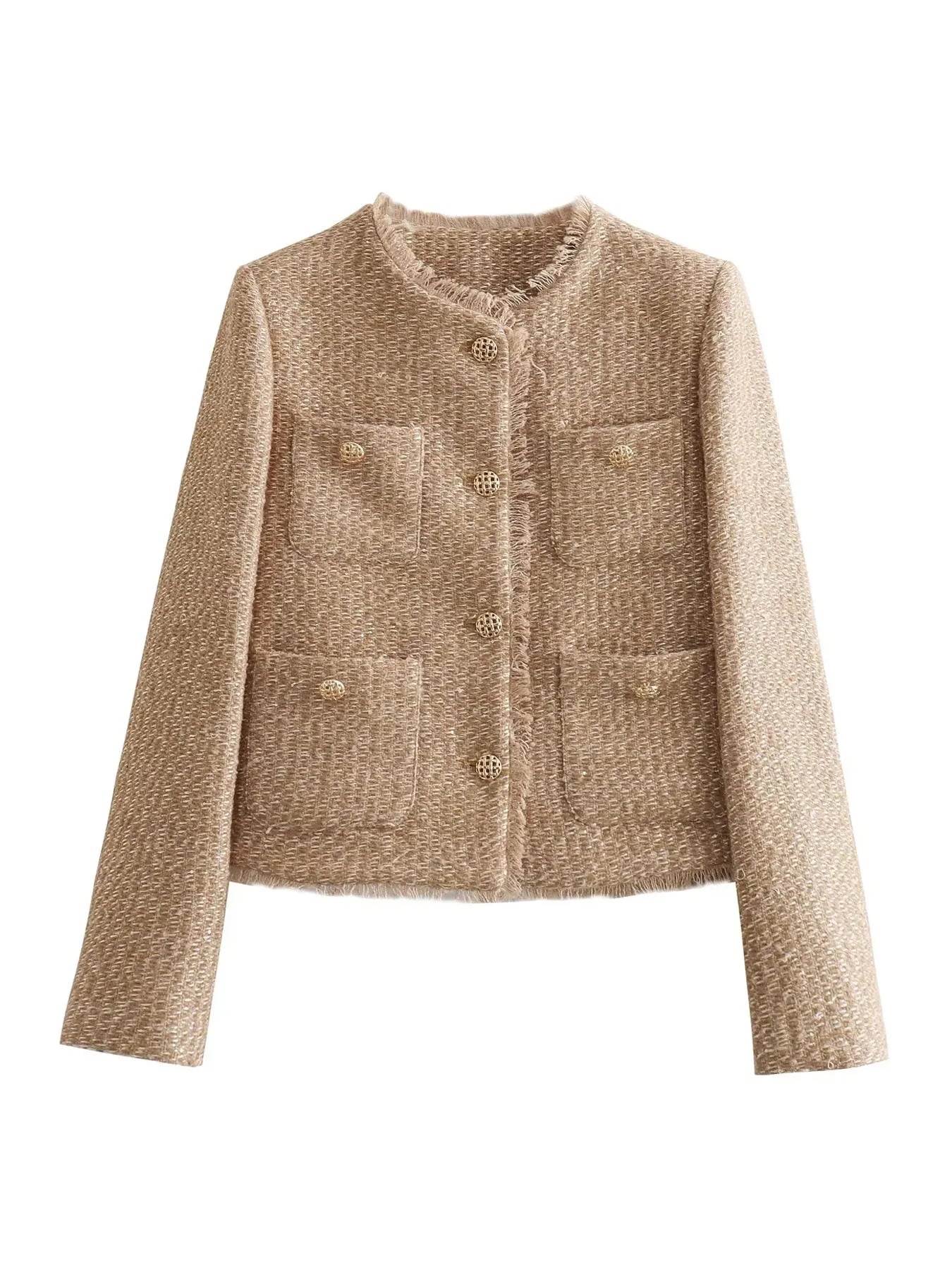 Emily - Elegant Wool Jacket With Turned Collar