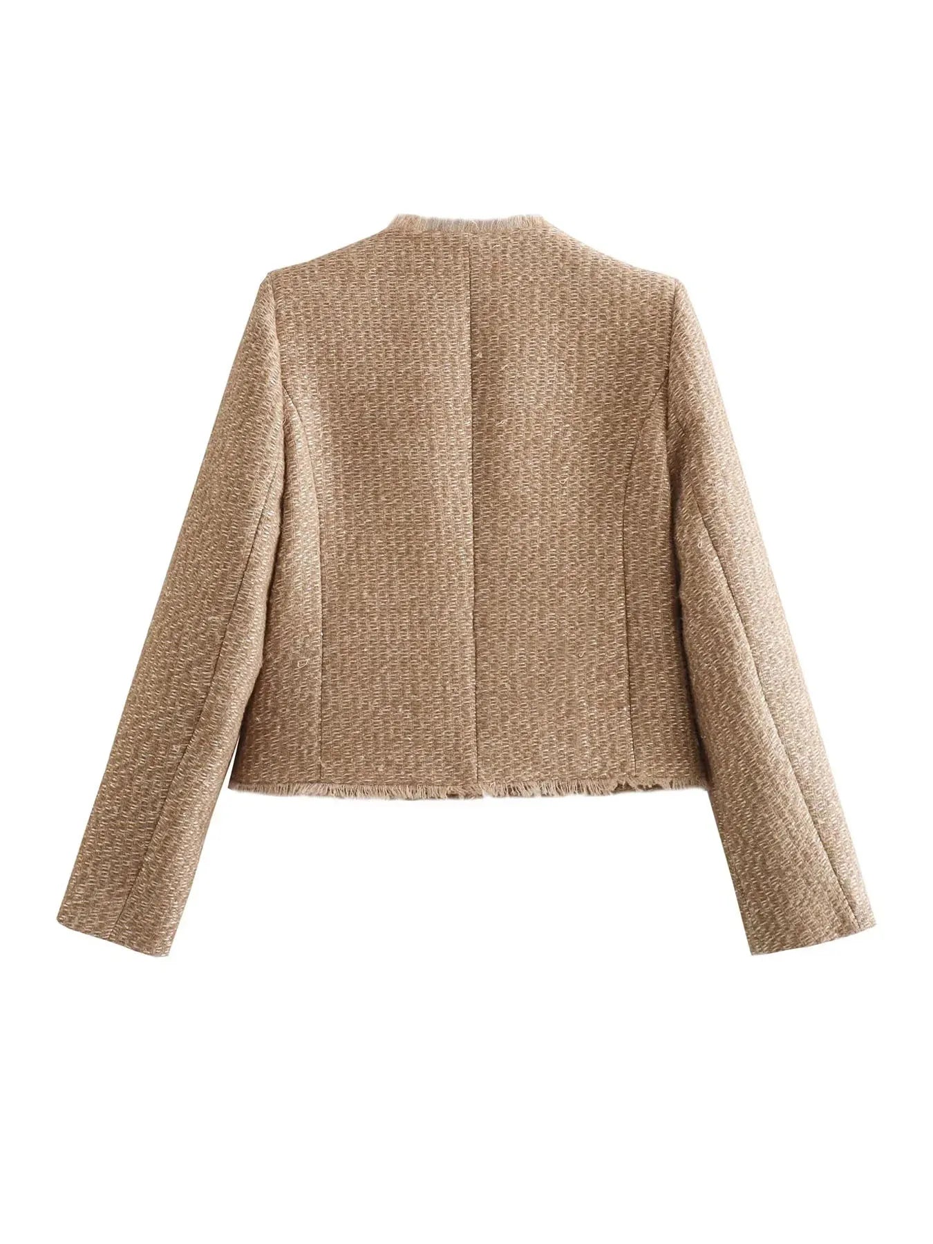 Emily - Elegant Wool Jacket With Turned Collar