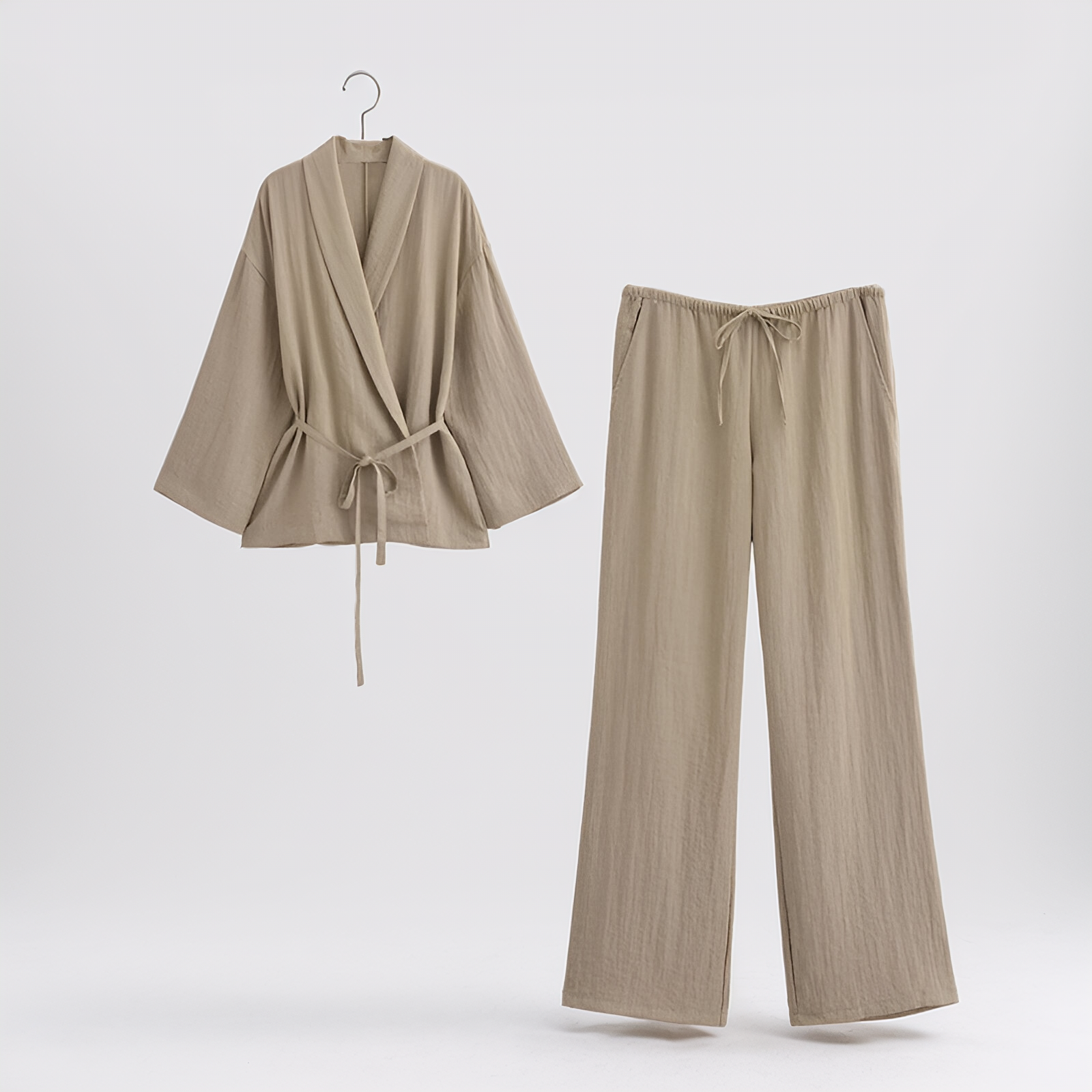 2-piece kimono autumn set for women