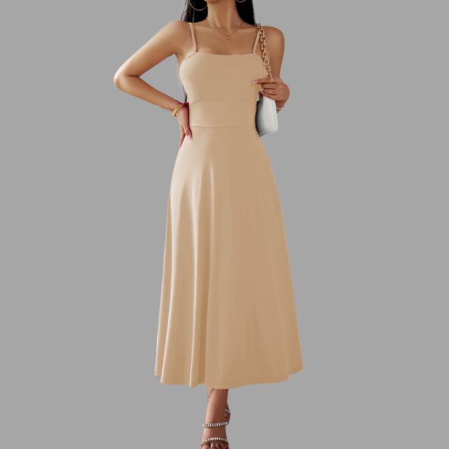 Selah - Elegant midi dress with lacing at the back