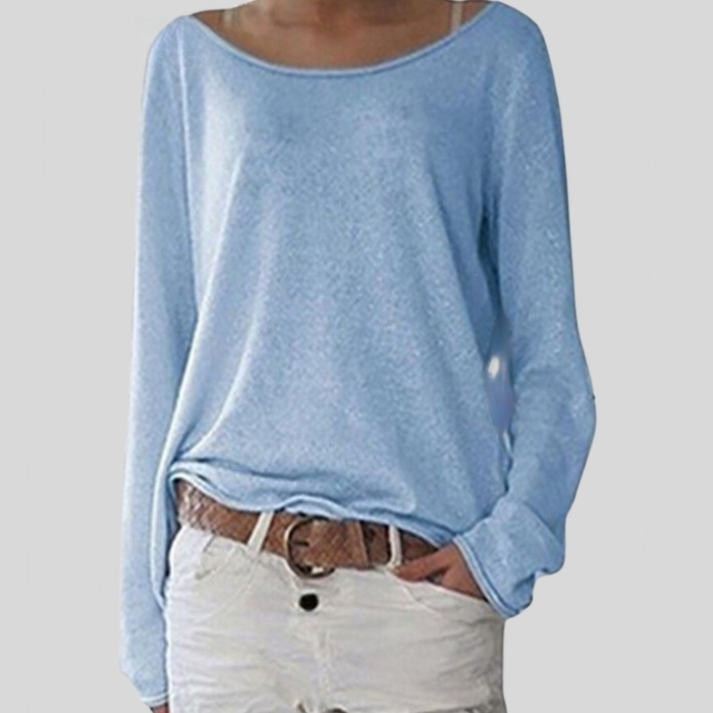 Alexa - elegant lightweight sweater with a crew neck