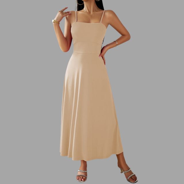 Selah - Elegant midi dress with lacing at the back