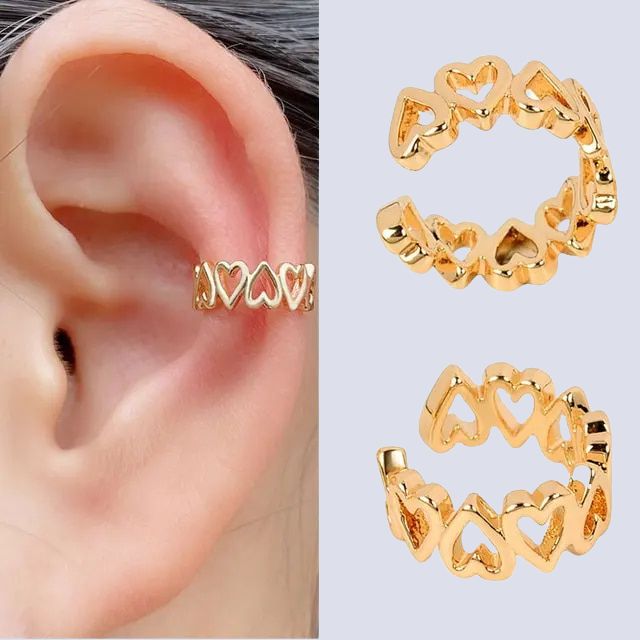 Lara - Spiral ear cuff with shiny surface