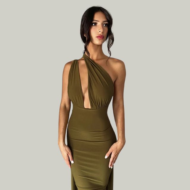 Vera - Sleeveless Dress With a Deep Neckline