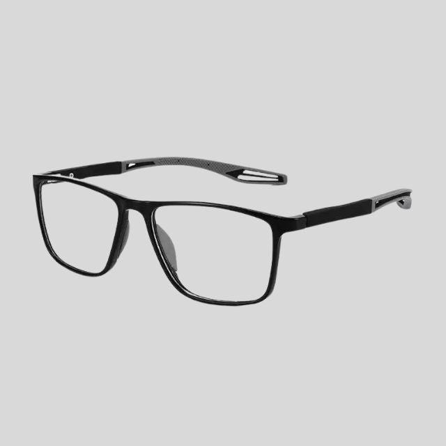 Verona - Contemporary rectangular glasses with coloured temples