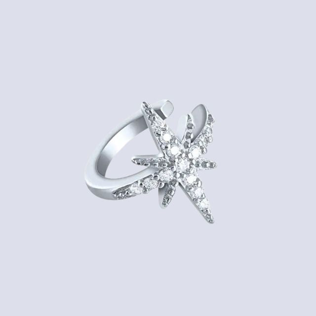 Elodia - Starburst stud earrings with rhinestone