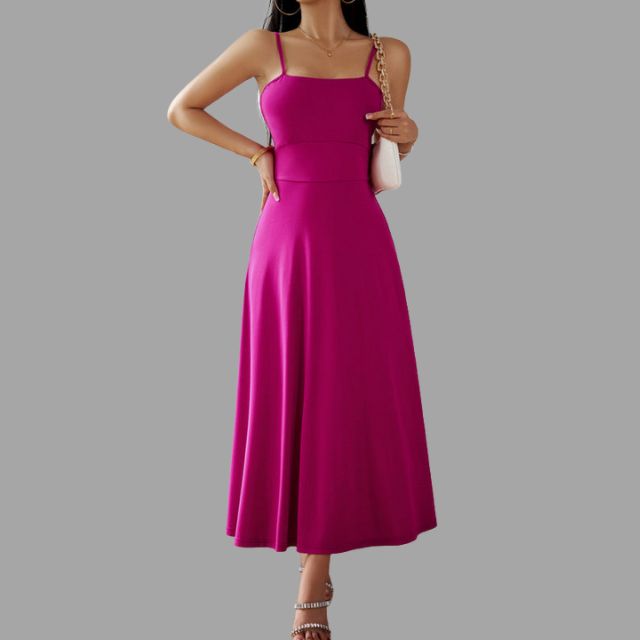 Selah - Elegant midi dress with lacing at the back