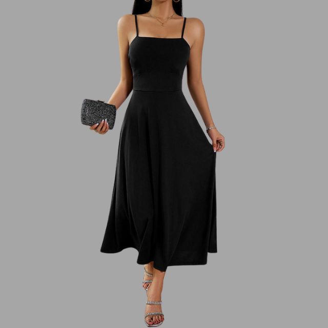 Selah - Elegant midi dress with lacing at the back