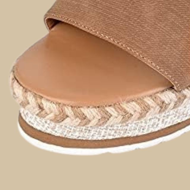 Marinella - Casual wedge heel sandals with espadrille sole