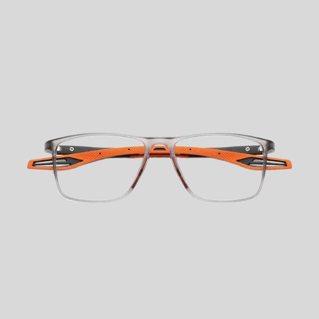 Verona - Contemporary rectangular glasses with coloured temples