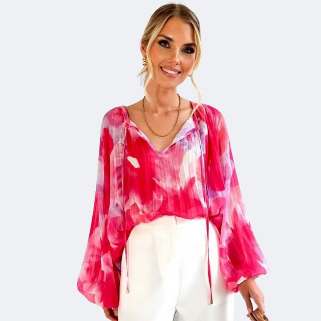 Rosalie - Transparent blouse with lantern sleeves