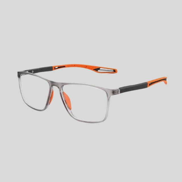 Verona - Contemporary rectangular glasses with coloured temples