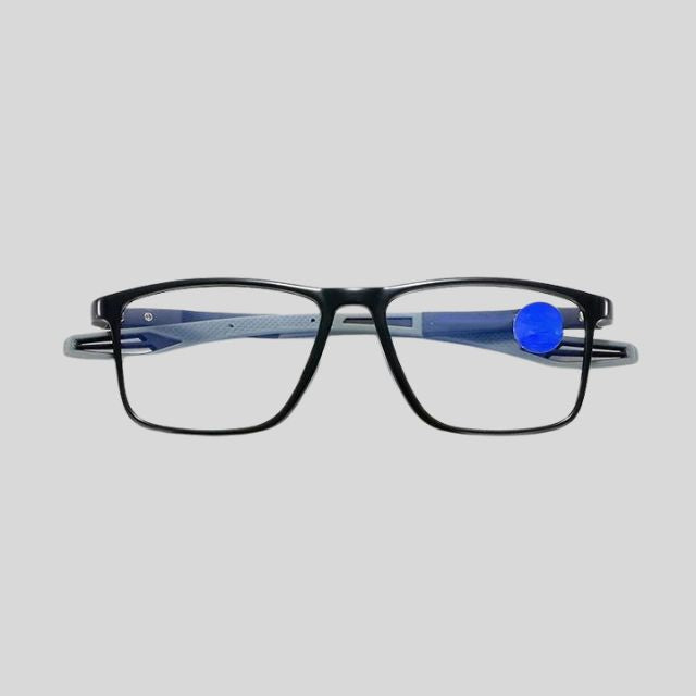 Verona - Contemporary rectangular glasses with coloured temples