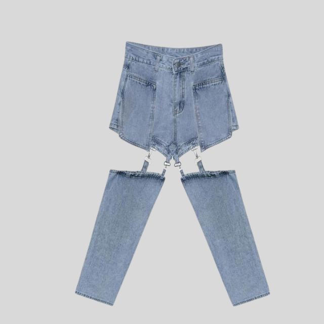 Sienna - Deconstructed jeans with detachable legs