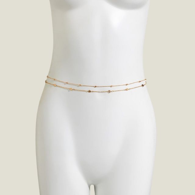 Serena - Simple waist belt with snake chain