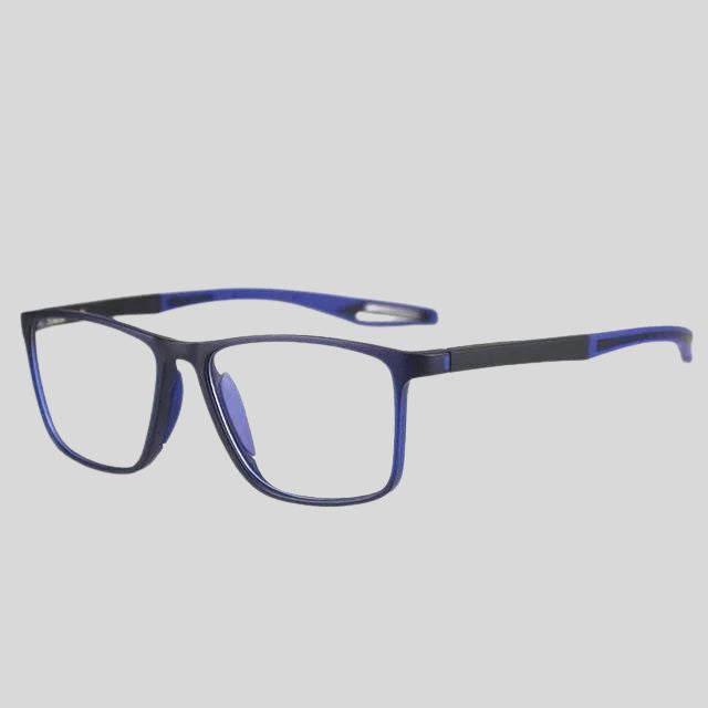 Verona - Contemporary rectangular glasses with coloured temples