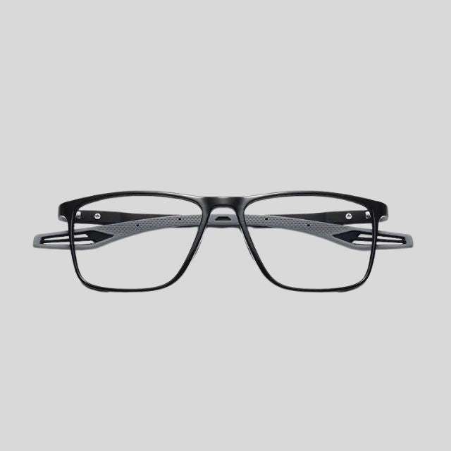 Verona - Contemporary rectangular glasses with coloured temples