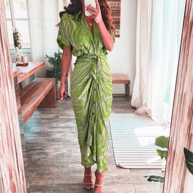Boho Multicolour Print Dress