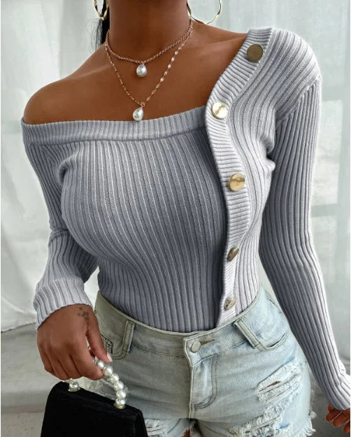 Strapless Knitted Sweater