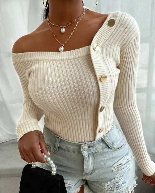 Strapless Knitted Sweater