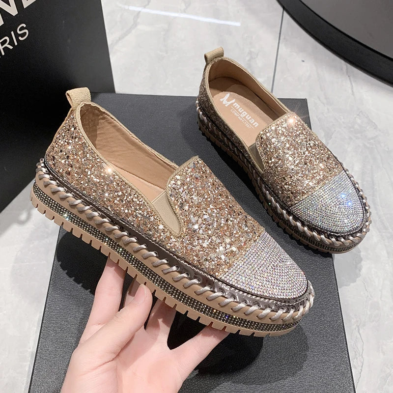 Candice - Slip-on Crystal Shoes