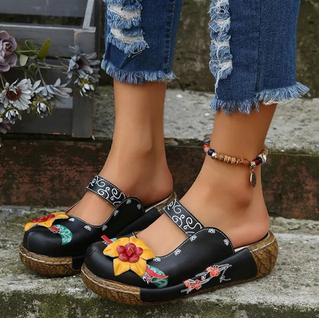 Melanie - Elegant 3D flower sandals ladies