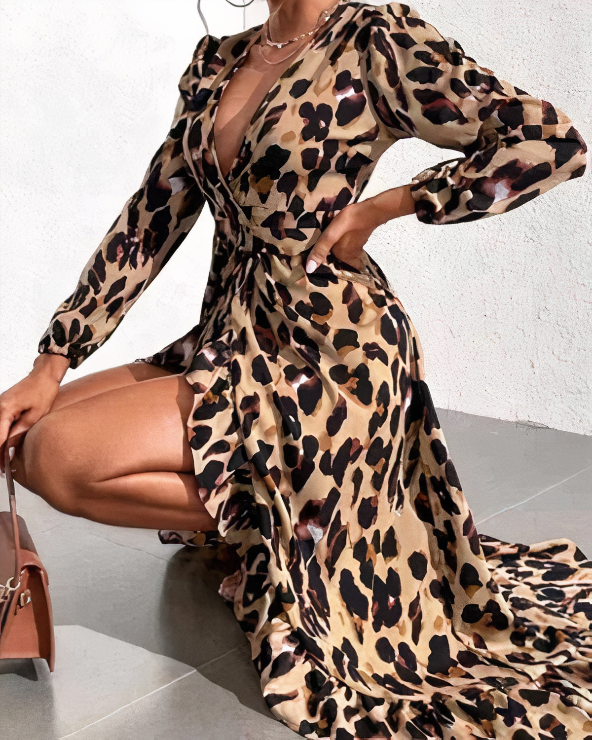 WILDA - Leopard muster dress