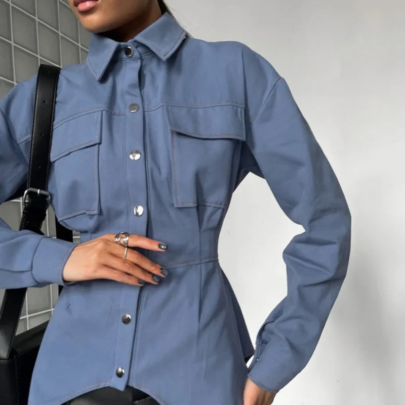 Victoria - Structured shirt with button placket