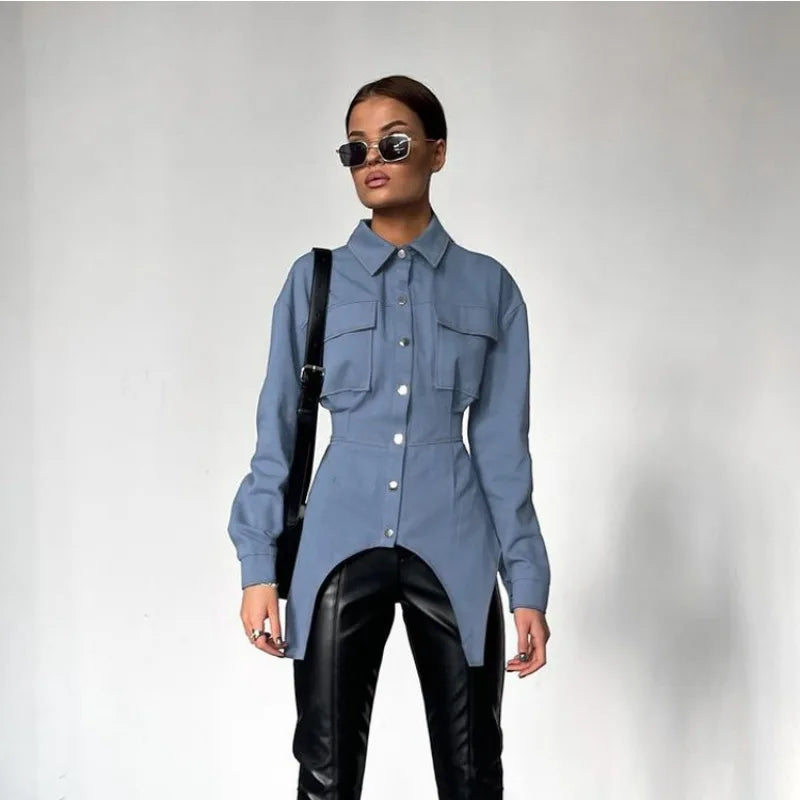 Victoria - Structured shirt with button placket