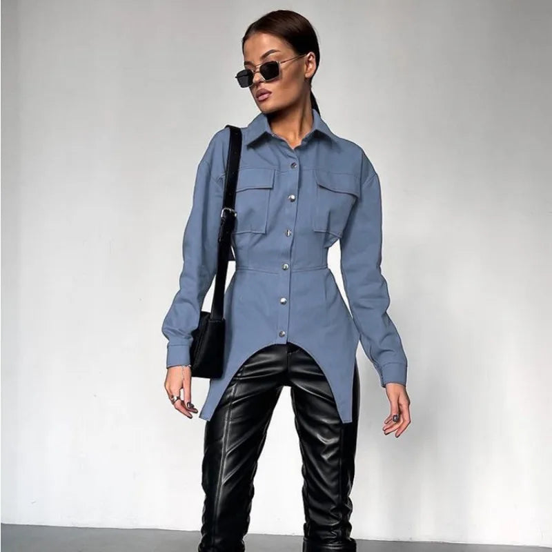 Victoria - Structured shirt with button placket