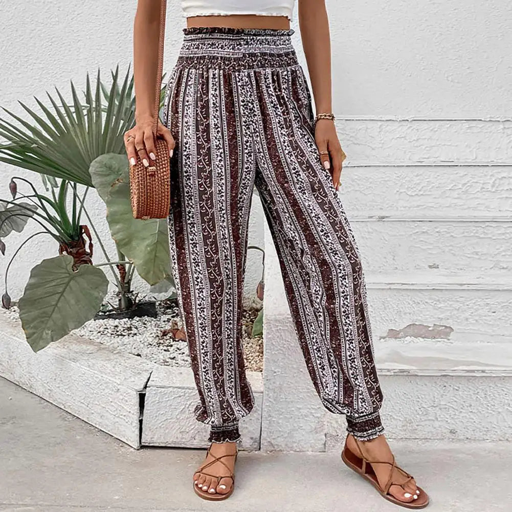 Maya - Harem trousers in ethnic boho style with print pattern