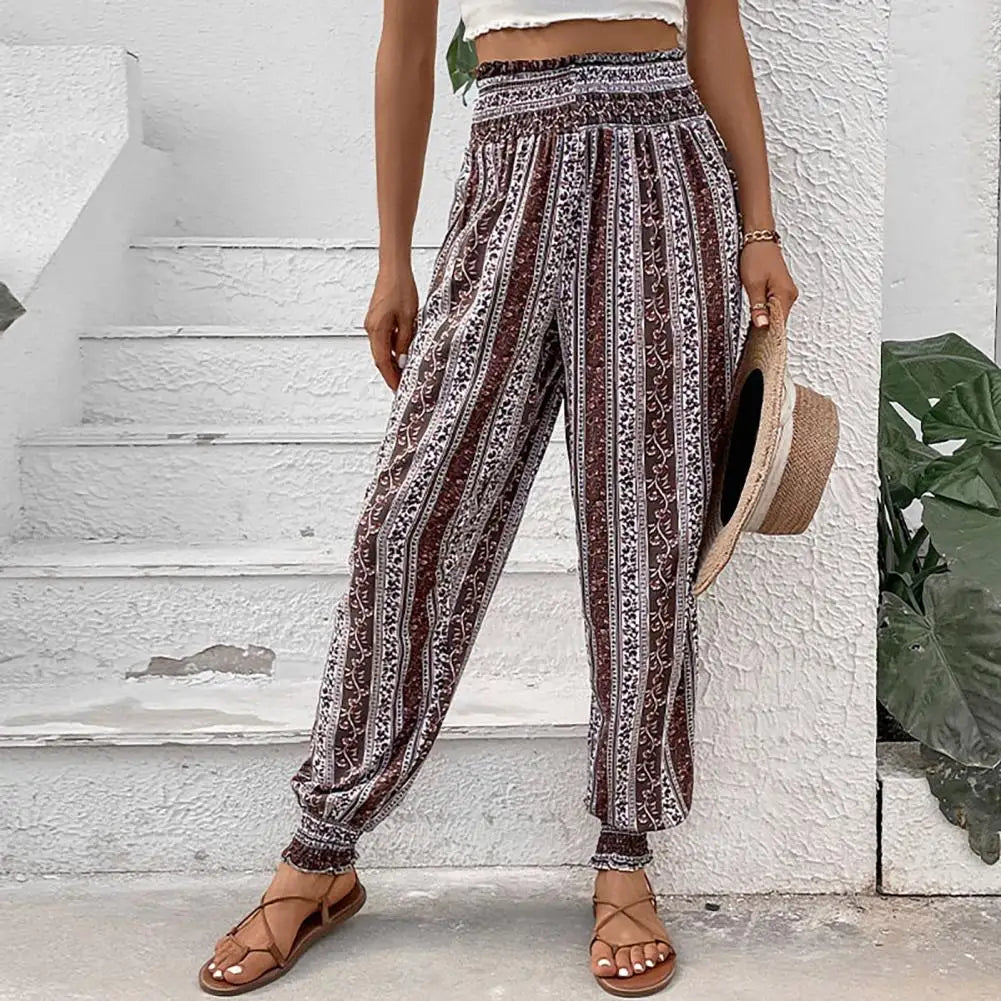 Maya - Harem trousers in ethnic boho style with print pattern