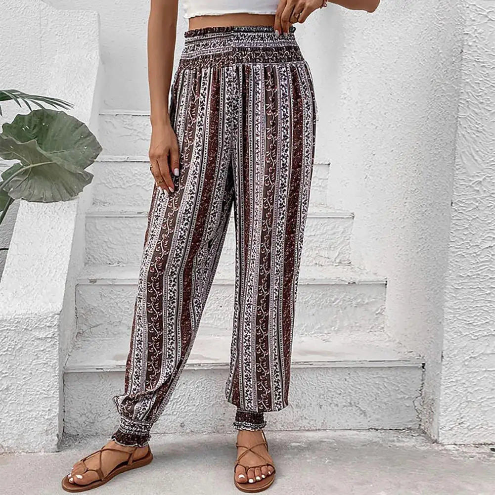 Maya - Harem trousers in ethnic boho style with print pattern